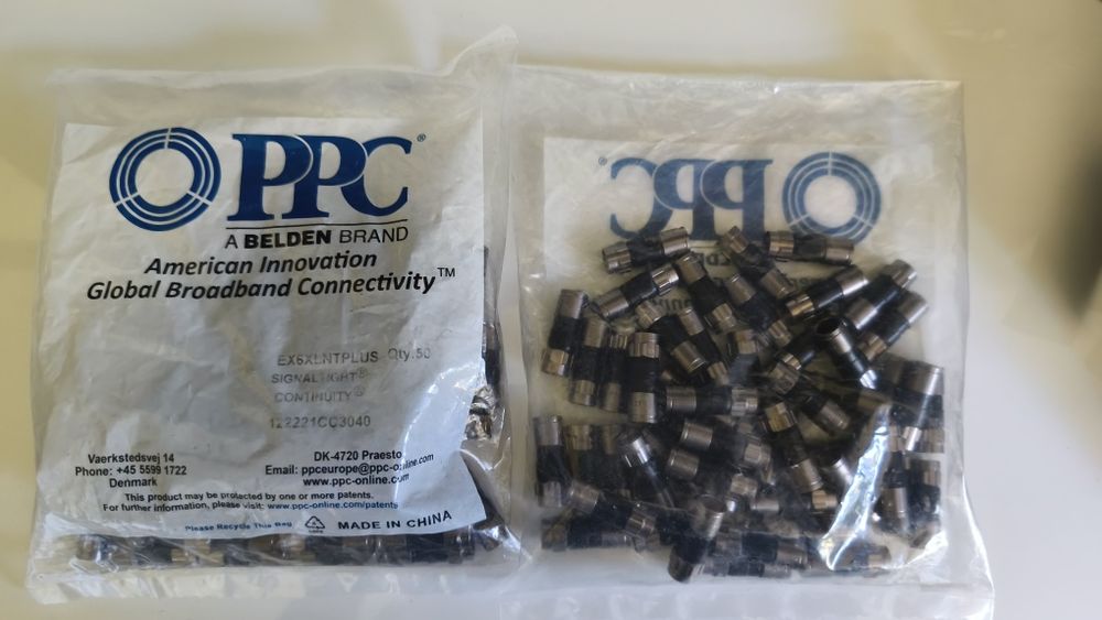 Koncowki antenowe kompresyjne wtyk typu F