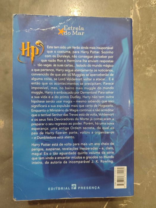 Livro "Harry Potter e a Ordem da Fénix"