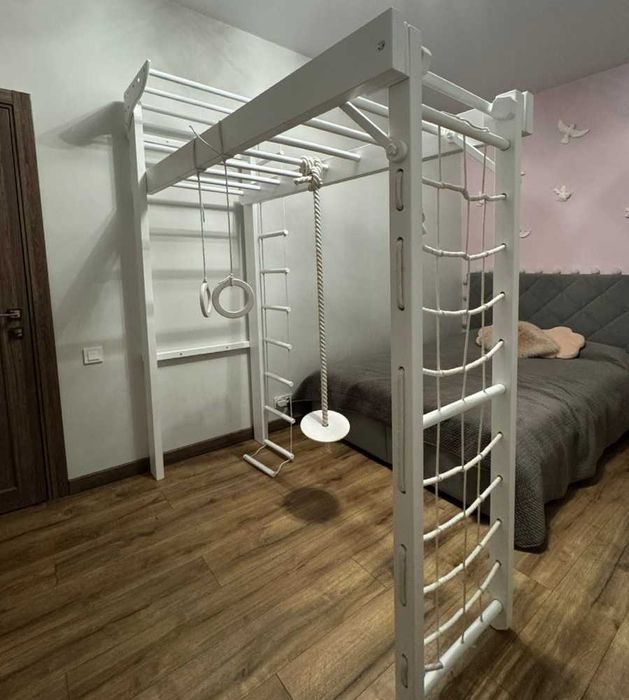 Шведская стенка детская 2в1 Сетка Рукоход Шведська стінка Трансформер