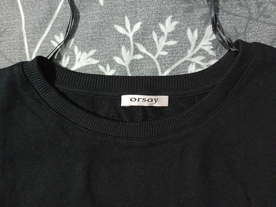 Жіноча блуза-світшот Orsay чорна з мереживними рукавами S