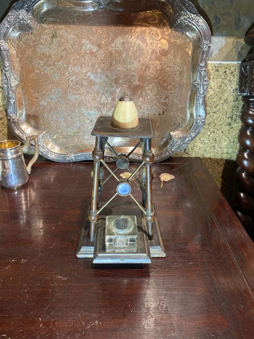 Tinteiro Bauhaus Alemanha Anos 20 19 cm