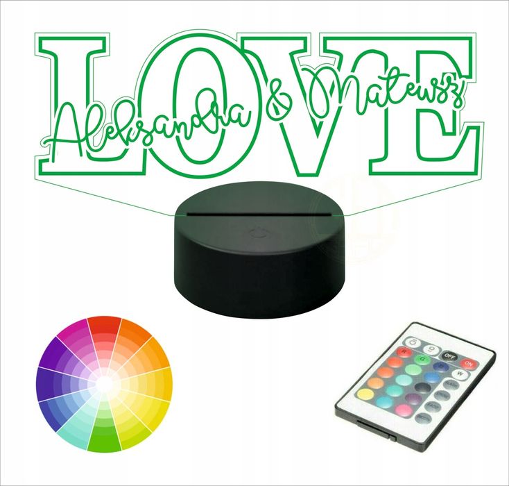 Prezent na walentynki dla niej niego lampka 2