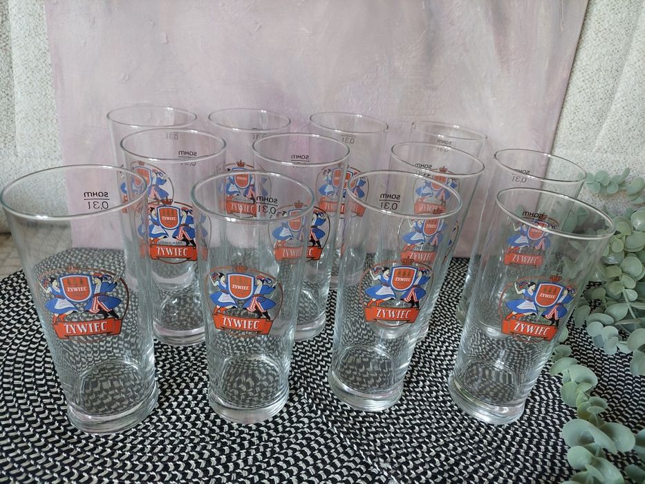 Zestaw 12 pokali szklanek do piwa Żywiec nowe