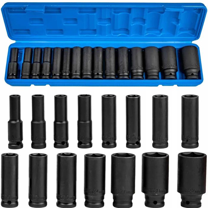 Набір ударних подовжених головок 1/2 10-32 мм.15 шт Falon-Tech FT2215