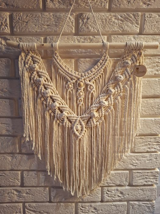 Makrama Jaśmina boho wystrój salonu sypialni handmade na prezent
