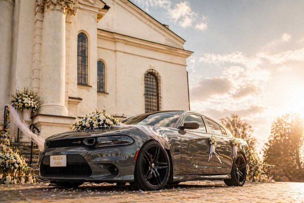 Auto do ślubu - Dodge Charger 6.4 V8 – wynajem na wesele | Moc, styl i niezapomniane wrażenia!