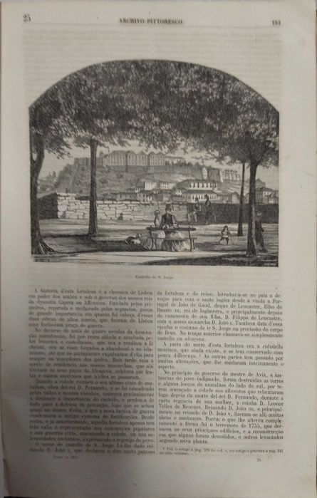 Archivo Pittoresco, Semanário Ilustrado Volume VI, 1863, Livro antigo