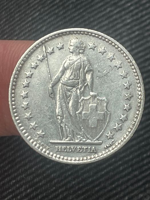 Moeda prata 2 fr 1940 Suíça