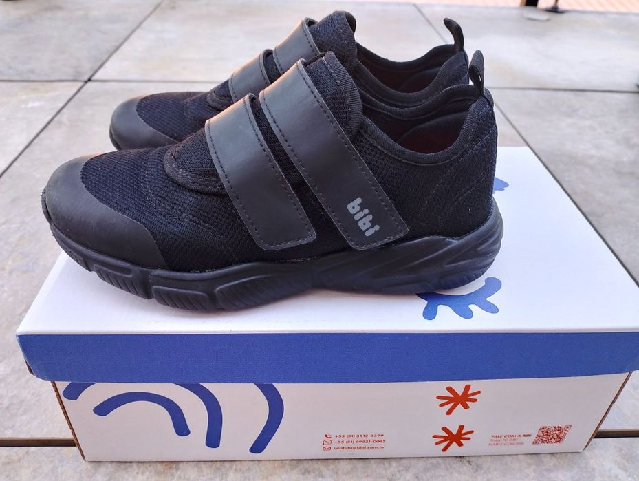 Buty sportowe Bibi Shoes Ever Black wkładka fisioflex  20,8 cm.