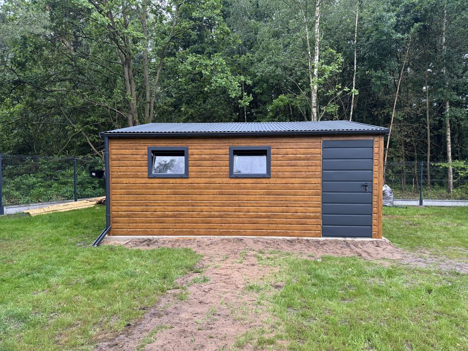 Garaż blaszany drewnopodobny 6x6 6x5 7x6 8x6 9x6
