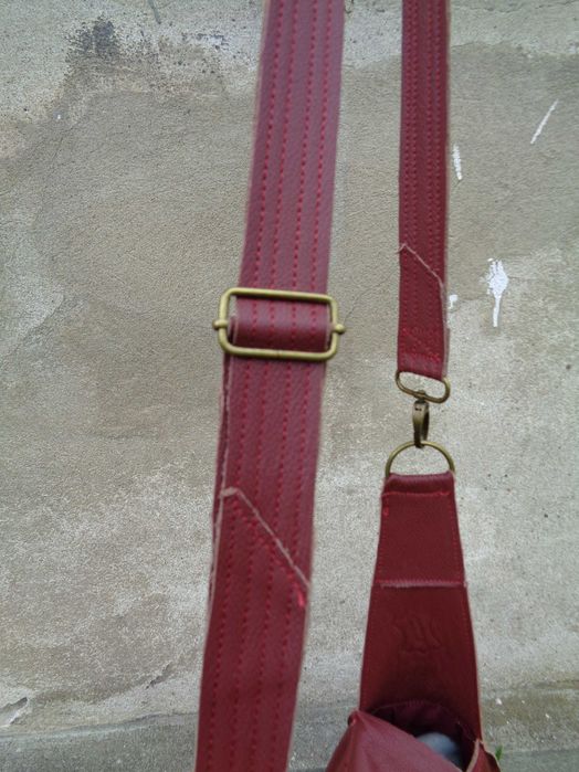 Artystyczna torba - plecak ze skóry. Handmade