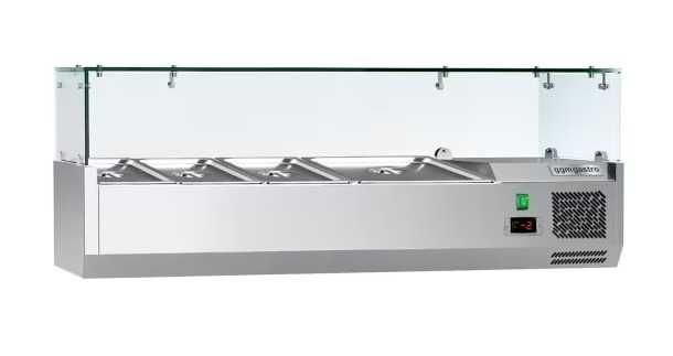 Vitrine refrigerada inox bancada GN 1/3