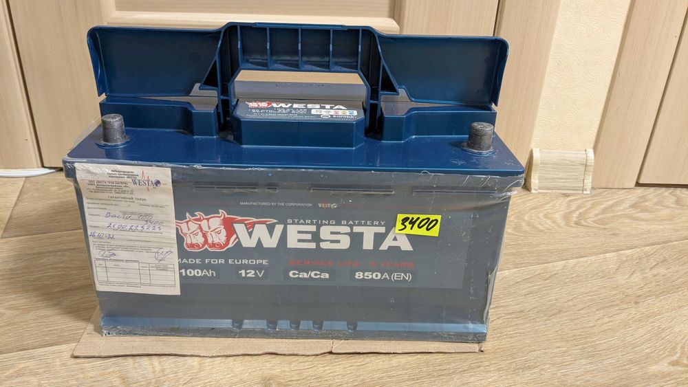 Акумулятор Westa 100Ah 850A (EN) 12V — Чесний стан
