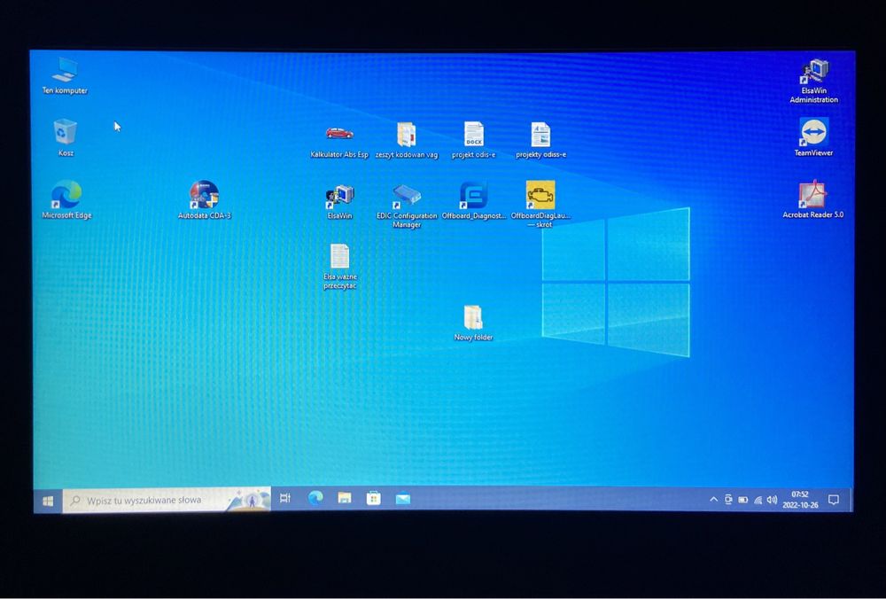 Zestaw do diagnistyki dell e5270 odis vas 5054a vag vw audi diagnoza