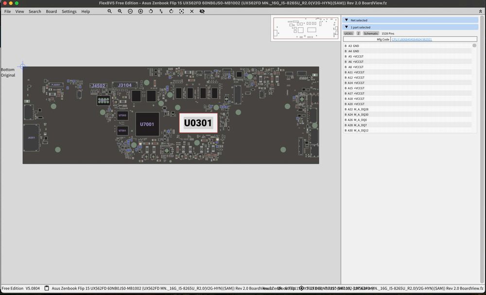 Asus Zenbook Flip 15 UX562FD Rev 2.0 BoardView