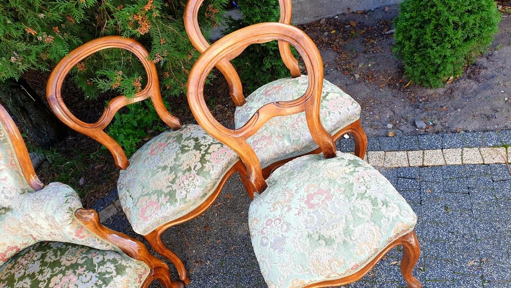 Zestaw sofa i4 krzesla piękny styl antyczny idealny do wiejskiego domu