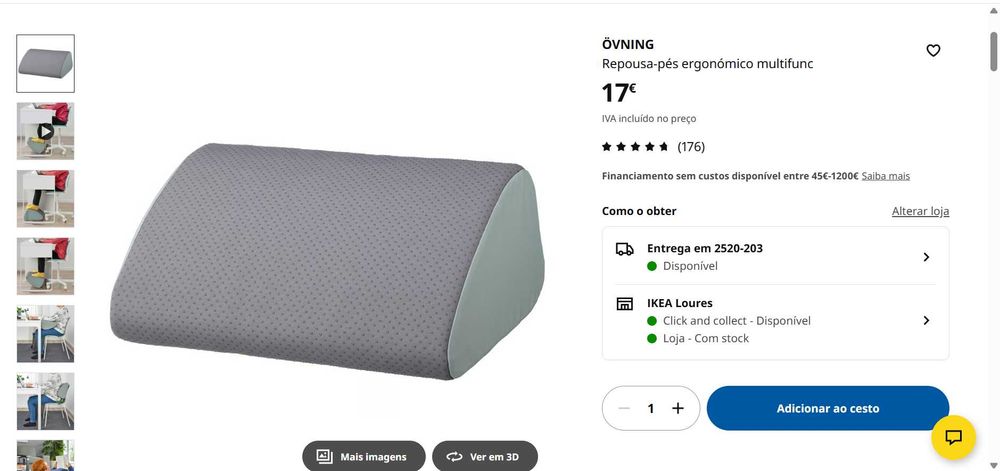 Repousa pés ergonómico para escritório