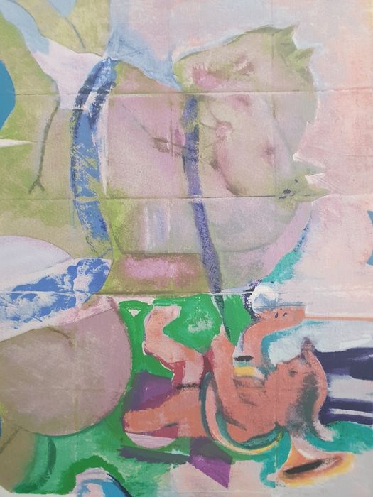 Pomar - rara serigrafia desenho de imitação de azulejo, 1992