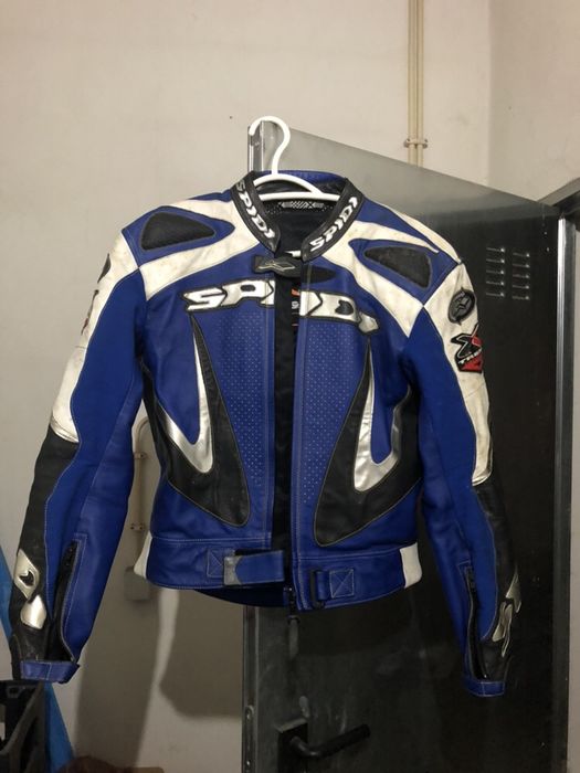 Fato azul e branco Motard SPIDI