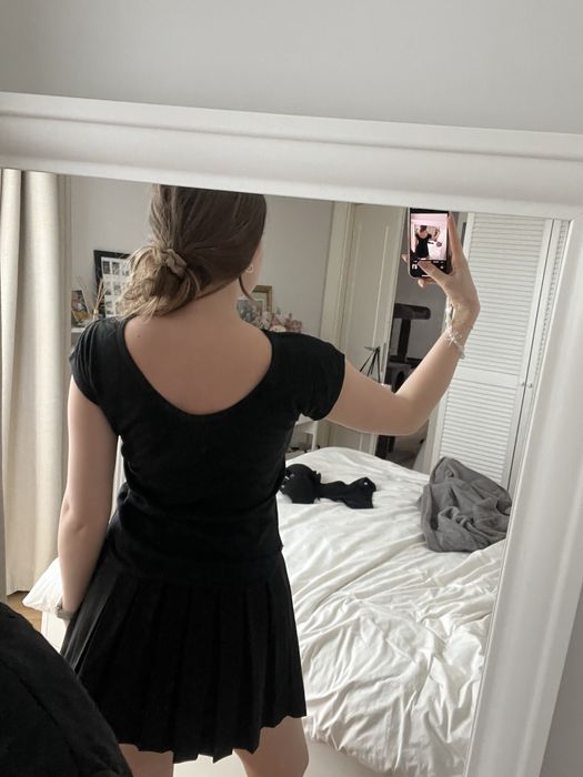 Czarna koszulka bluzka t-shirt S vintage y2k basic