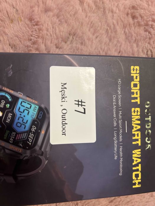 #7 Zegarek SmartWatch Meski Pasek Sportowy Czarny