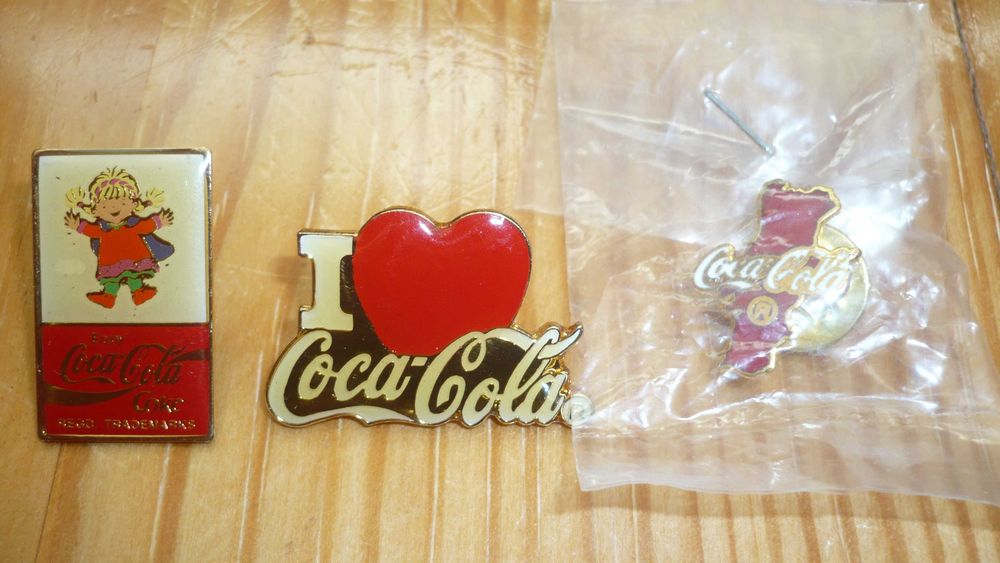 5 Pin`s Coca-Cola - Antigos