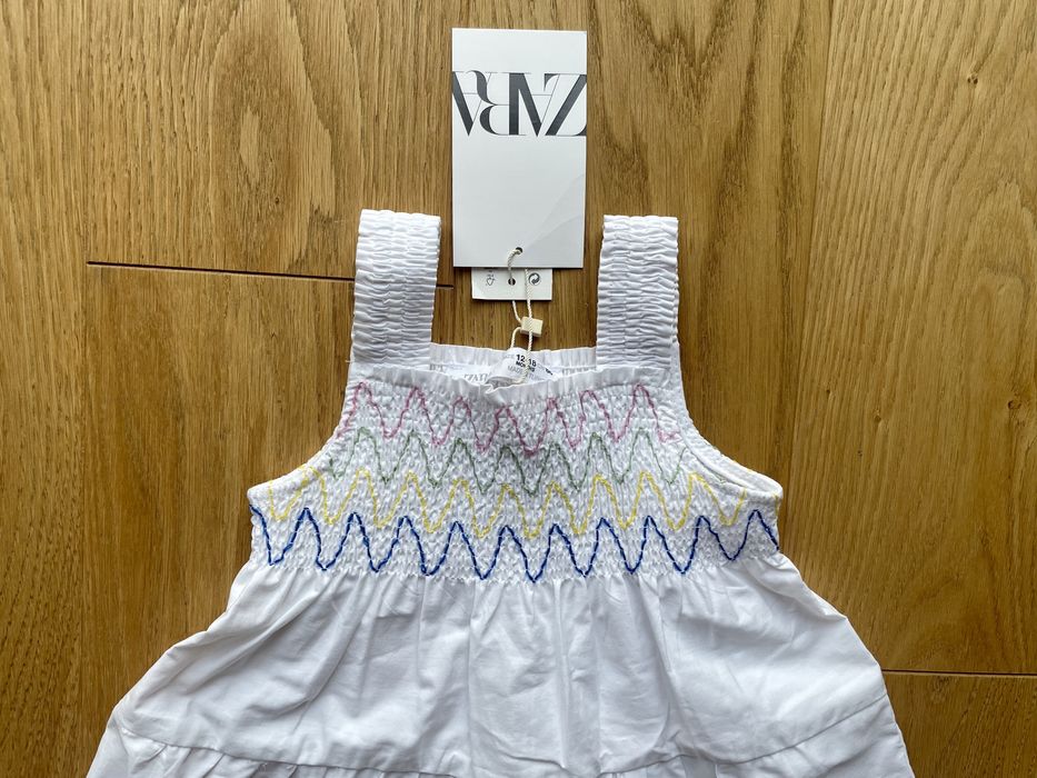 Zara sukienka z popeliny, na ramiączkach r. 86