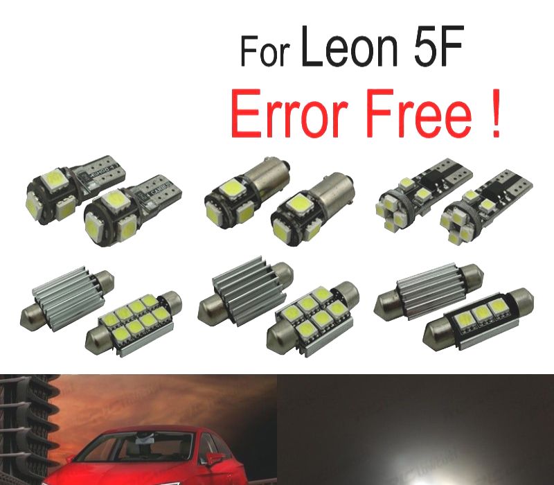 KIT COMPLETO LAMPADAS LED INTERIOR PARA SEAT LEON MK3 5F 5F1 5F5 5F8 13-18