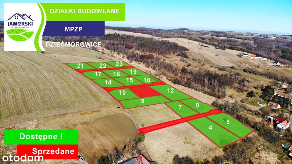 Działki budowlane w Dziećmorowicach - woda miejska