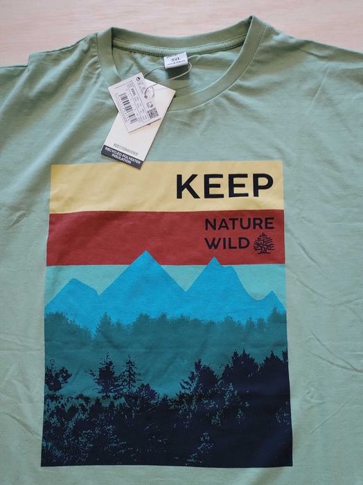T-shirt Springfield com estampa montanha tamanho XXXL