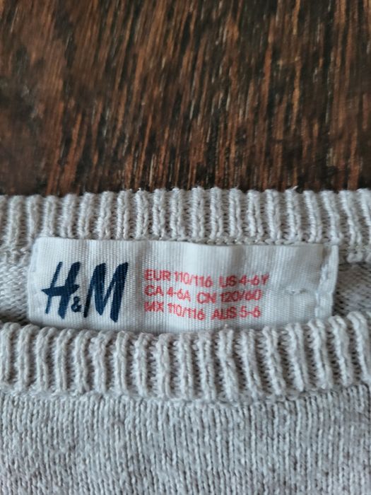 Sweter h&m 110 116 paka zestaw lekkie sweterki