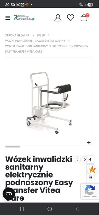 Wozek elektryczny sanitarny
