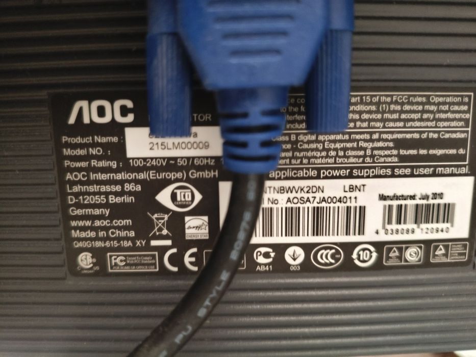 Монітор для комп'ютера AOC