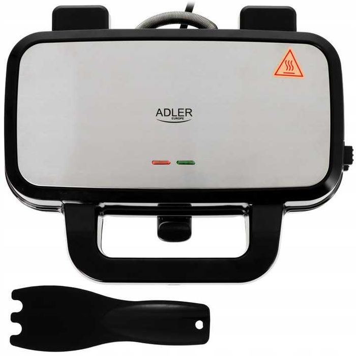 ADLER Opiekacz 3w1 – tosty, grill i gofry w jednym urządzeniu