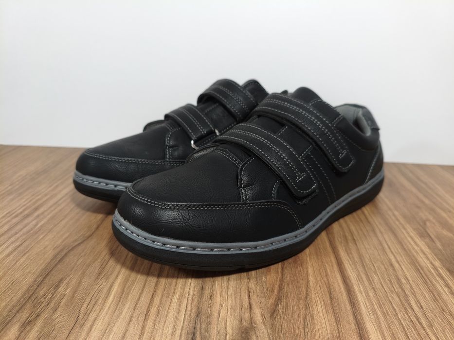 Buty męskie czarne na rzepy rozmiar 44 28cm
