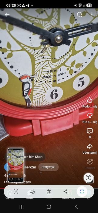 Unikat Stary budzik zsrr JANTAR Dzięcioł 1968 rok USSR prl Sprawny