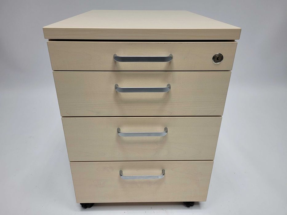 Kontener mobilny podbiurkowy Maro brzoza polarna - duża ilość