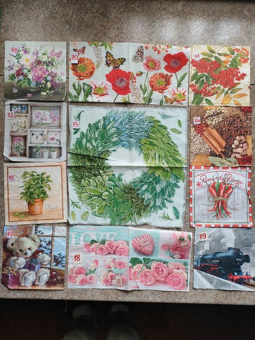 Serwetki papierowe decoupage