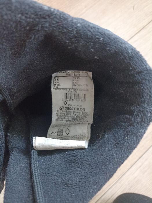 Wysokie buty zimowe gumiaki rozmiar 39