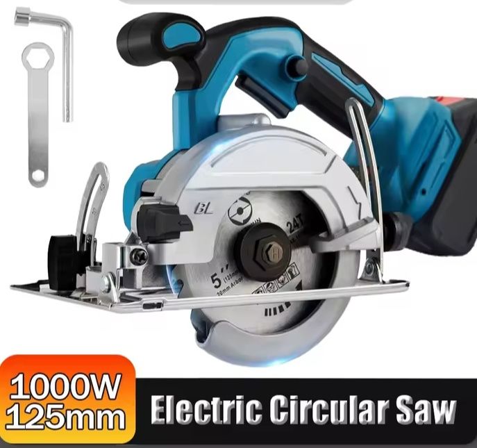 Serra Circular s/ Escovas 125mm c/ 2 Baterias 4Ah Tipo Makita