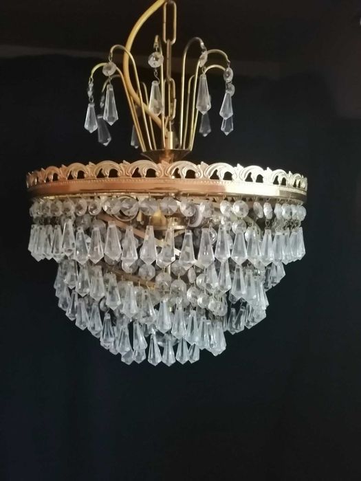 Чеська люстра кришталева  Zeleznobrodske sklo хрустальна люстра