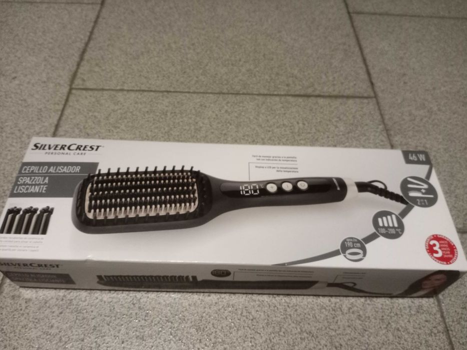 Escova alisadora elétrica de cabelo