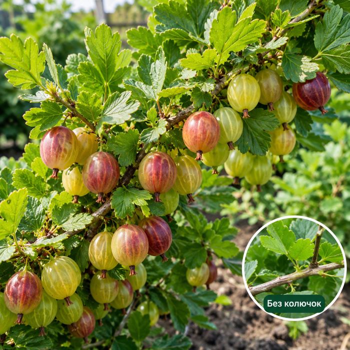 Аґрус (крижовник) без колючок — саджанці