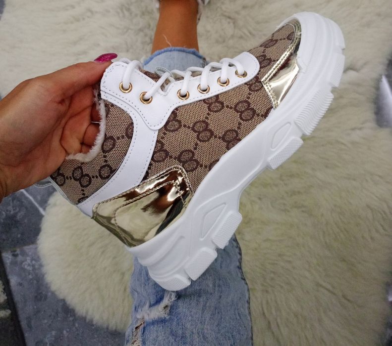 Sneakersy botki ocieplane damskie rozmiar 40