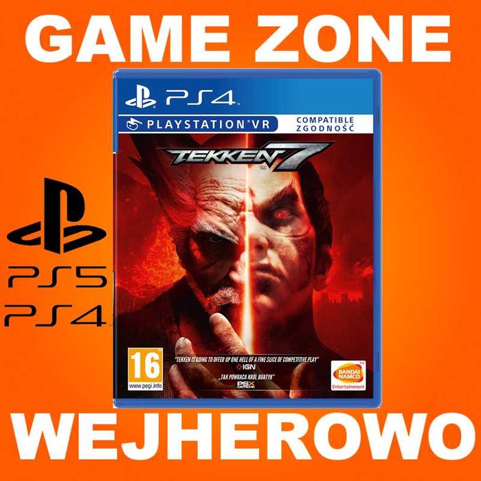 Tekken 7 PS4 + Slim + Pro + PS5 = PŁYTA = Wejherowo + opcja VR