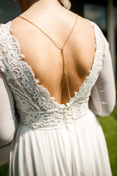 Suknia Ślubna Boho/rustykalna/romantyczna/Litera A