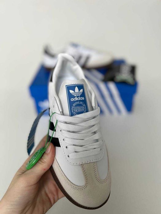 Мужские кроссовки Adidas Samba OG 'White\Gum' Premium. 40-45