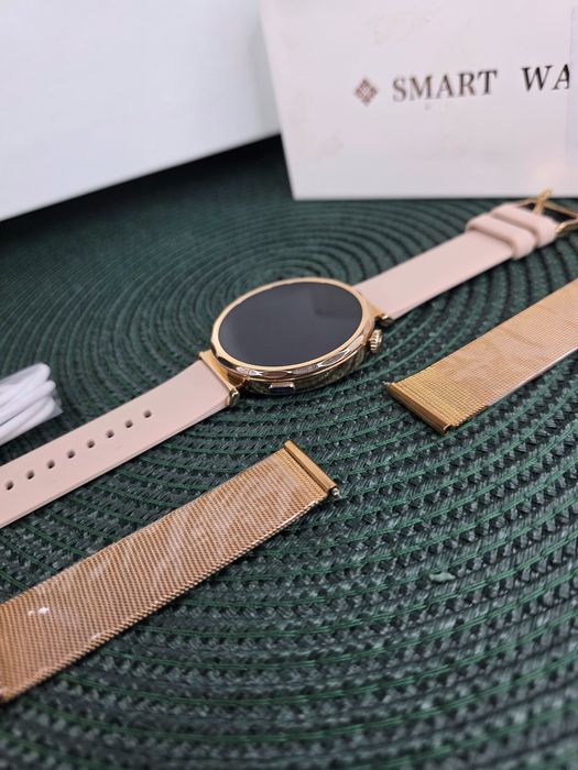 Złoty Smartwatch Damski LIGE 8gen Połączenia Bluetooth 2 paski NOWY