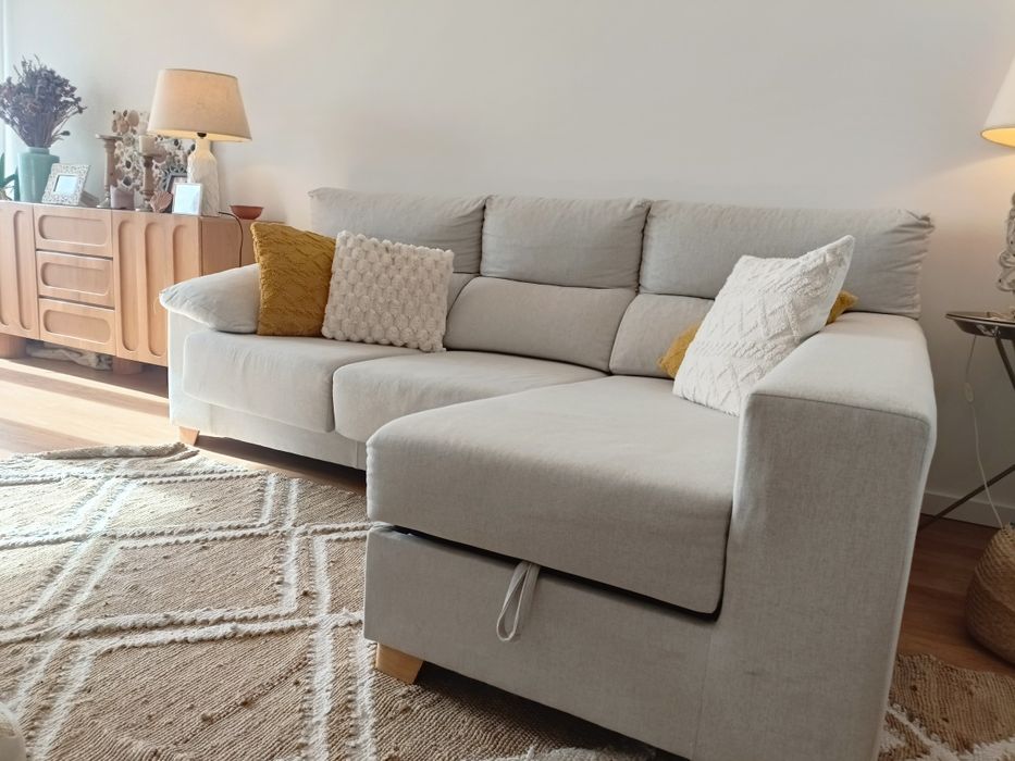 Sofá de 3 lugares com chaiselong Banak Importa