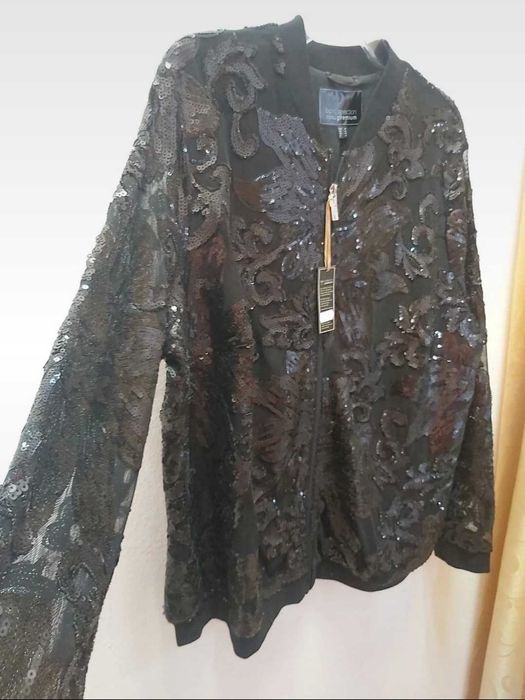Kurtka, marzutka, bomberka  żakiet w cekiny 44